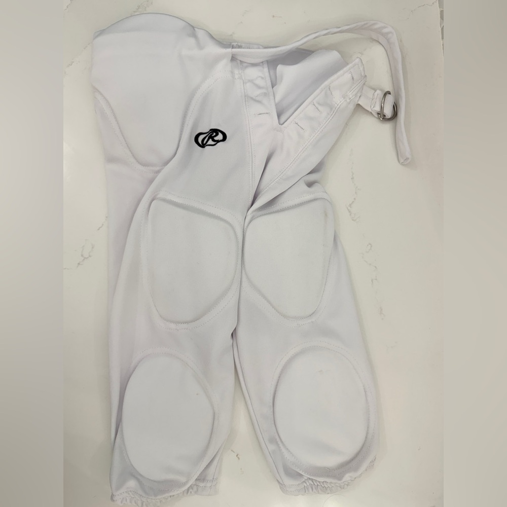 Rawlings Youth Padded Football Pants White Sz Large